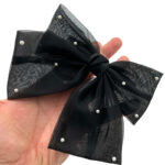 گیره فرانسوی پاپیون مشکی مروارید دار 00808127