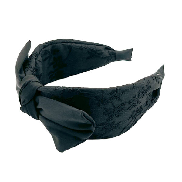 تل پاپیون طرح دار مشکی 00303007