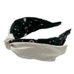 تل پارچه ای پاپیون سفید مشکی 00303083