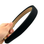 تل ابری ساتن مشکی باریک 00303132