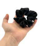 کش پارچه ای ساتن مشکی ساده 00404040