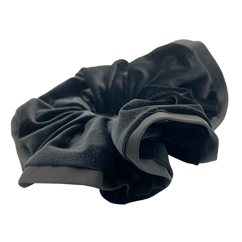 کش پارچه ای مخمل لبه ساتن مشکی 00404123 کش پارچه ای مخمل لبه ساتن مشکی 00404123