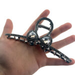 کلیپس فلزی زایا پاپیون نگین سیاه 00707014