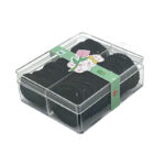 کش جعبه ای قیطان و حوله ای مشکی 00505023