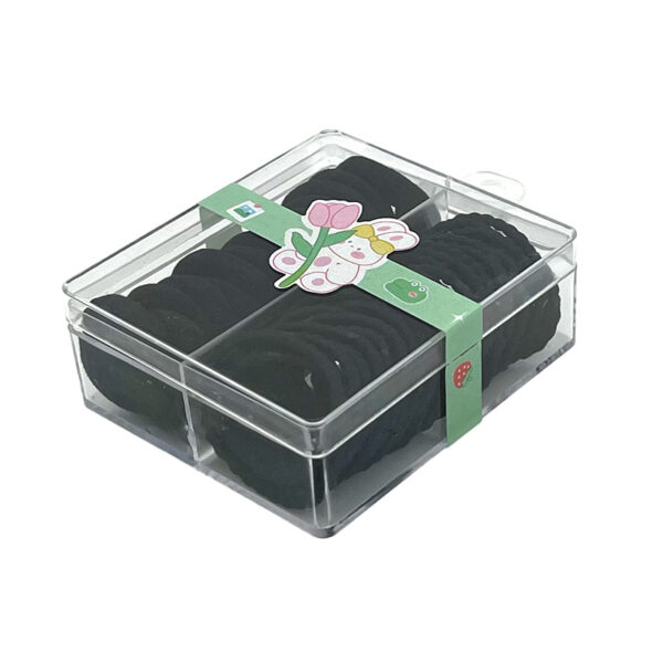 کش جعبه ای قیطان و حوله ای مشکی 00505023