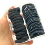 کش جعبه ای قیطان و حوله ای مشکی 00505023