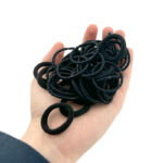 کش جعبه ای قیطان و حوله ای مشکی 00505023