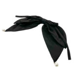 گیره فرانسوی پاپیون مشکی مروارید دار 00808062