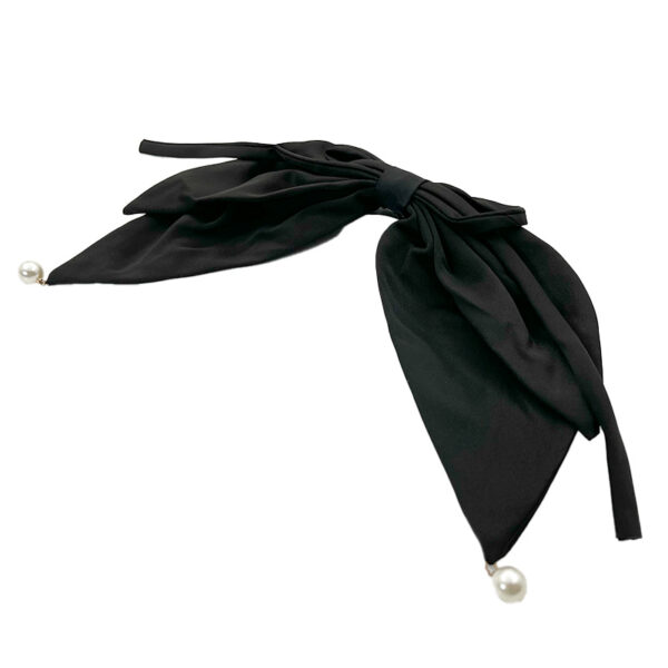 گیره فرانسوی پاپیون مشکی مروارید دار 00808062