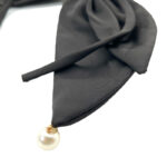 گیره فرانسوی پاپیون مشکی مروارید دار 00808062