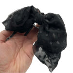 کلیپس آویزدار حریر مشکی 01101001