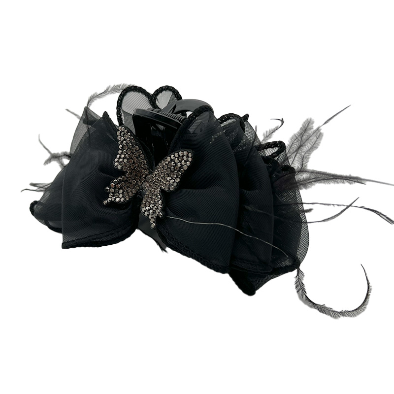 کلیپس پارچه ای مشکی توردار 01101004