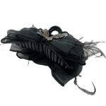 کلیپس پارچه ای مشکی توردار 01101004