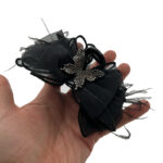 کلیپس پارچه ای مشکی توردار 01101004