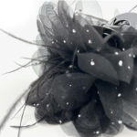 کلیپس گل خالدار نقره ای 01101017