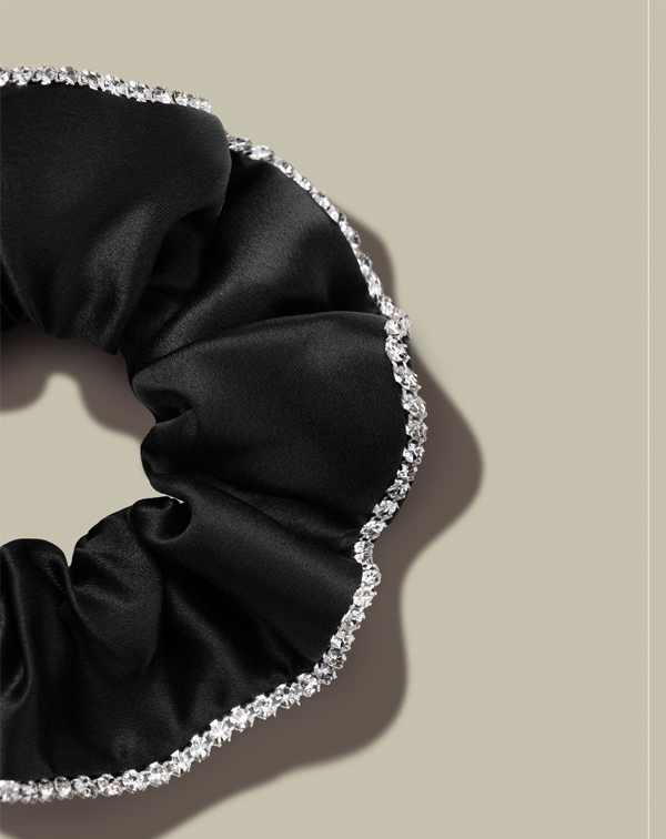 کش مخمل نگین دار استایل درخشان و زنانه