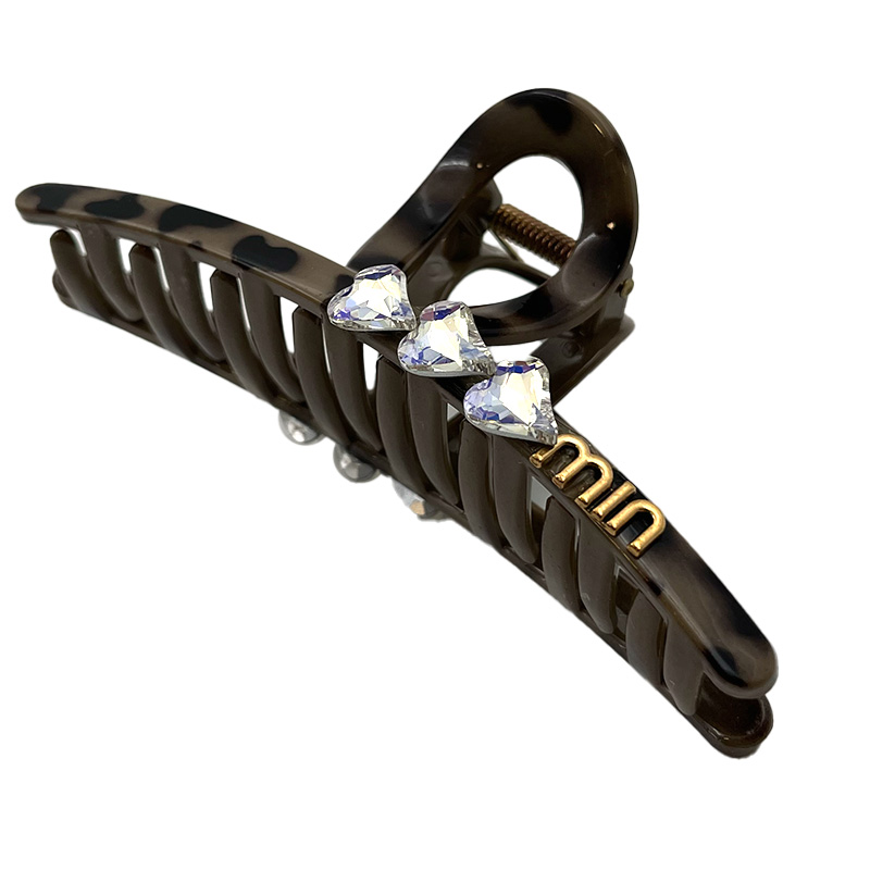 کلیپس بزرگ پلنگی نگین قلبی 00202147