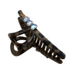 کلیپس بزرگ پلنگی نگین قلبی 00202147